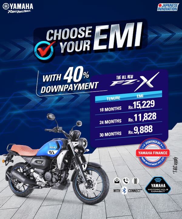 Yamaha Finance Choose your EMI FZX