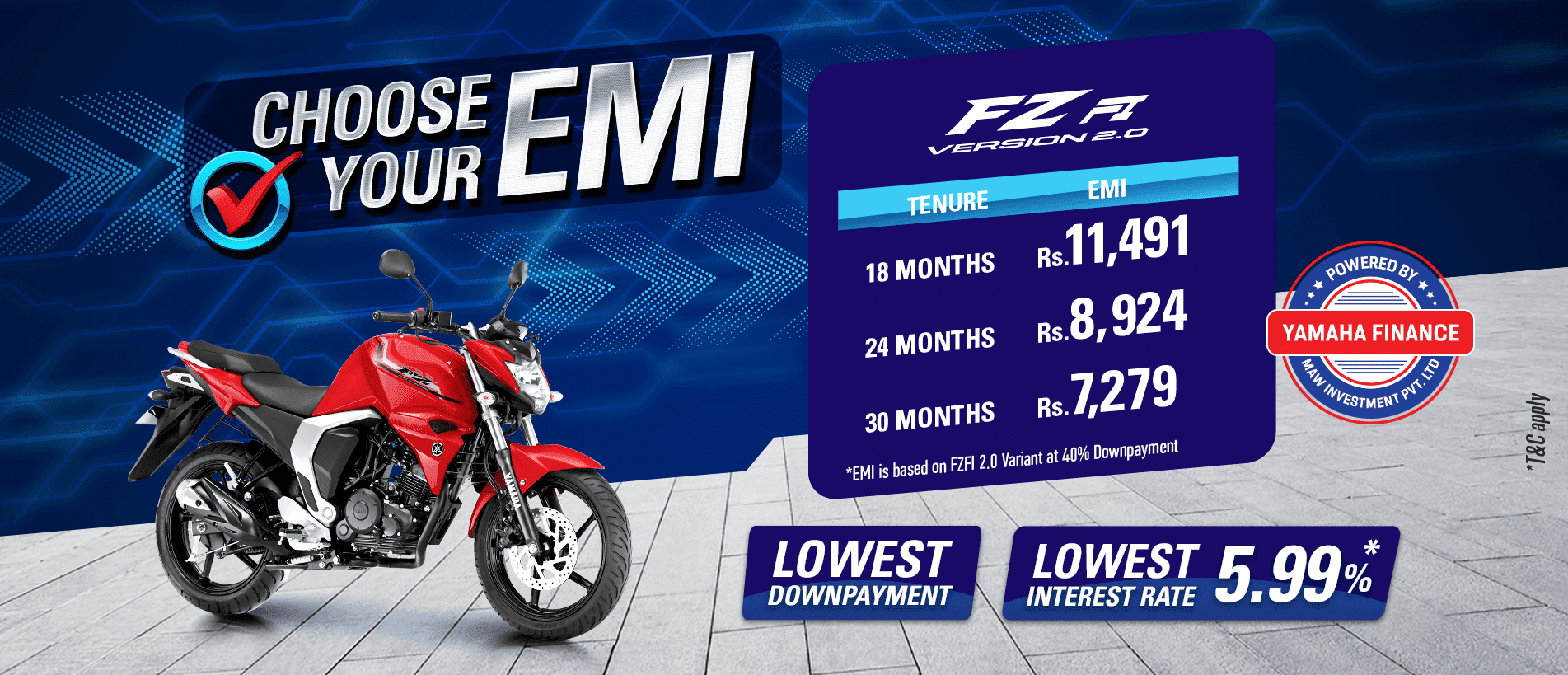 yamaha choose your emi fz