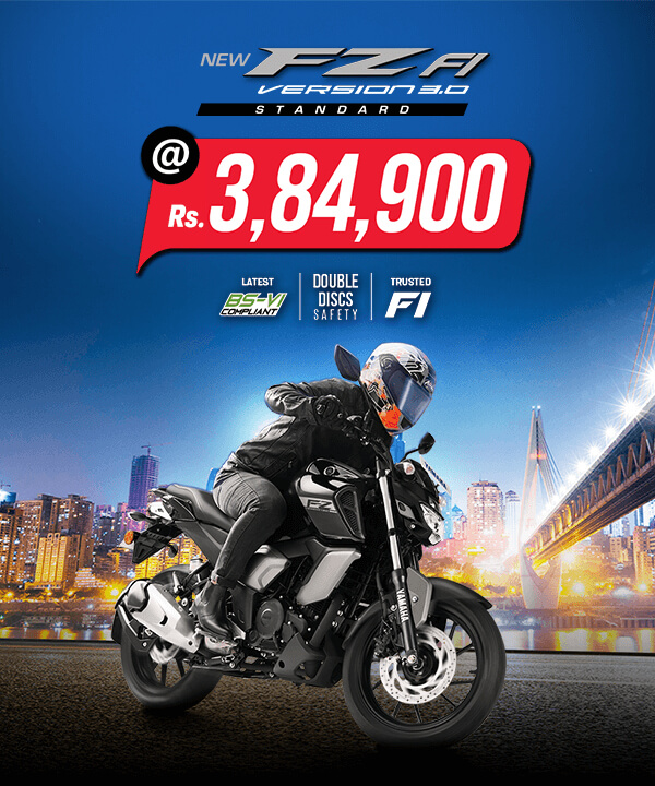 Yamaha FZ V3 Standard motorcycle with a modern design and prominent features.