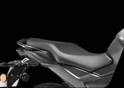 Two-level motorcycle seat close-up on a Yamaha bike Product Features